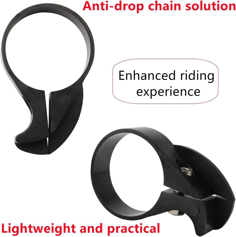 Fuulqgui 1 Pair Bike Chain Deflectors, Bike Chain Guide Clamp Chain Anti-Drop Deflector Chain Guard Clamp Bike Chain Keeper Bicycle Chain Keeper for Road Bike, Black - Image 4